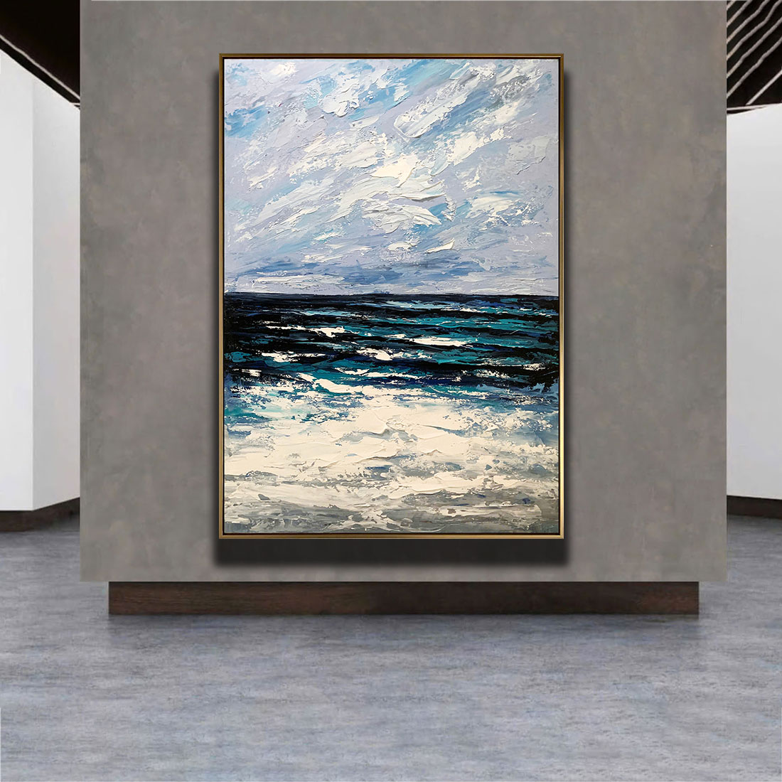 Tranh sơn dầu Biển Xanh Sóng Vỗ THH24