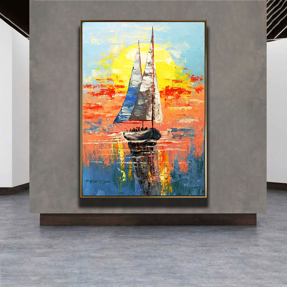 Tranh sơn dầu Cánh Buồm Hiện Đại THH22
