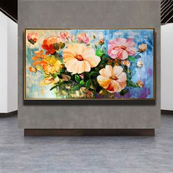 Tranh sơn dầu Hoa Nghệ Thuật Rực Sắc THH13