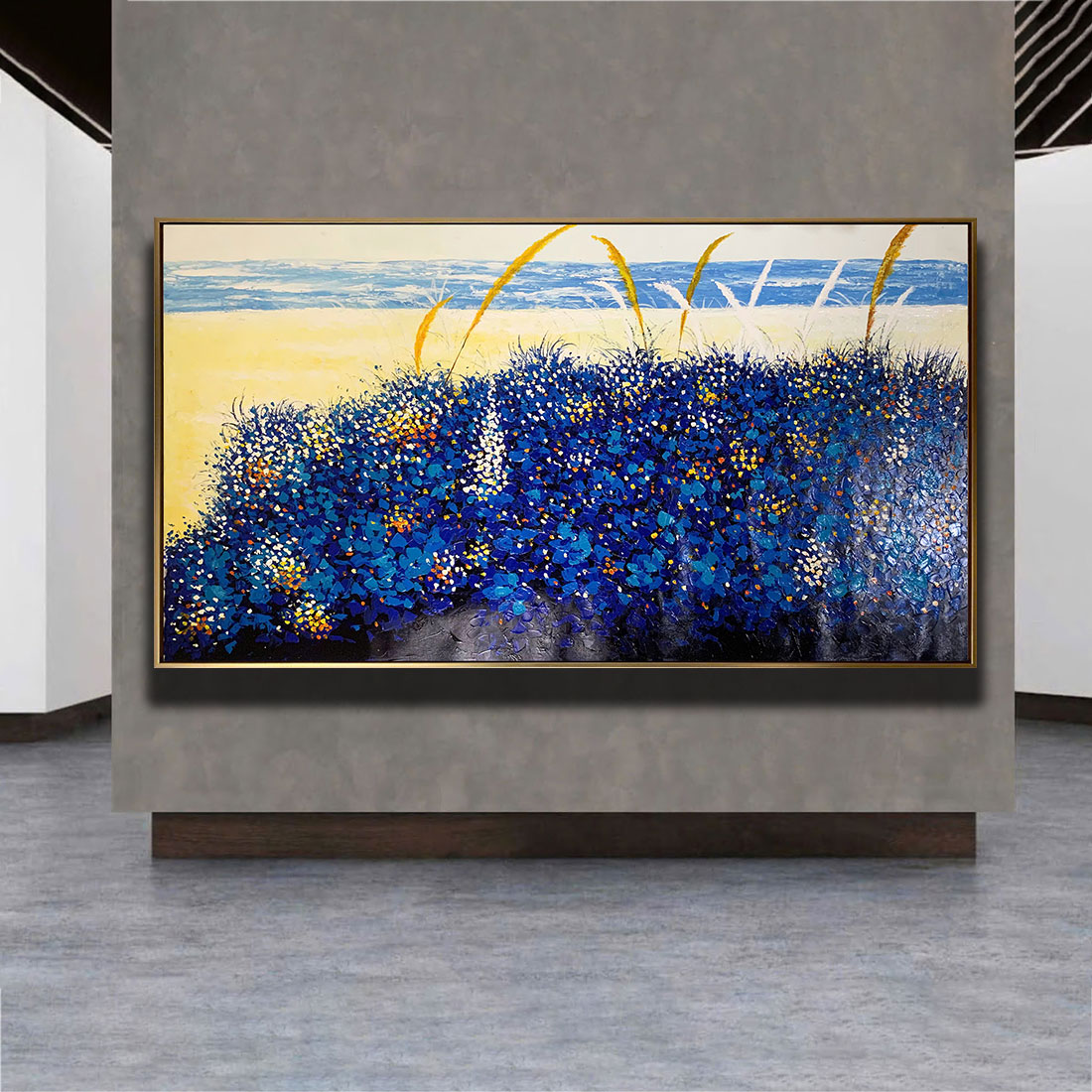 Tranh sơn dầu Sắc Lam Bình Yên THH11