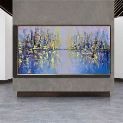 Tranh sơn dầu Thành Phố Dát Vàng THH02