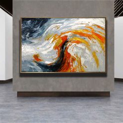 Tranh sơn dầu Xoáy Sắc Vàng THH17