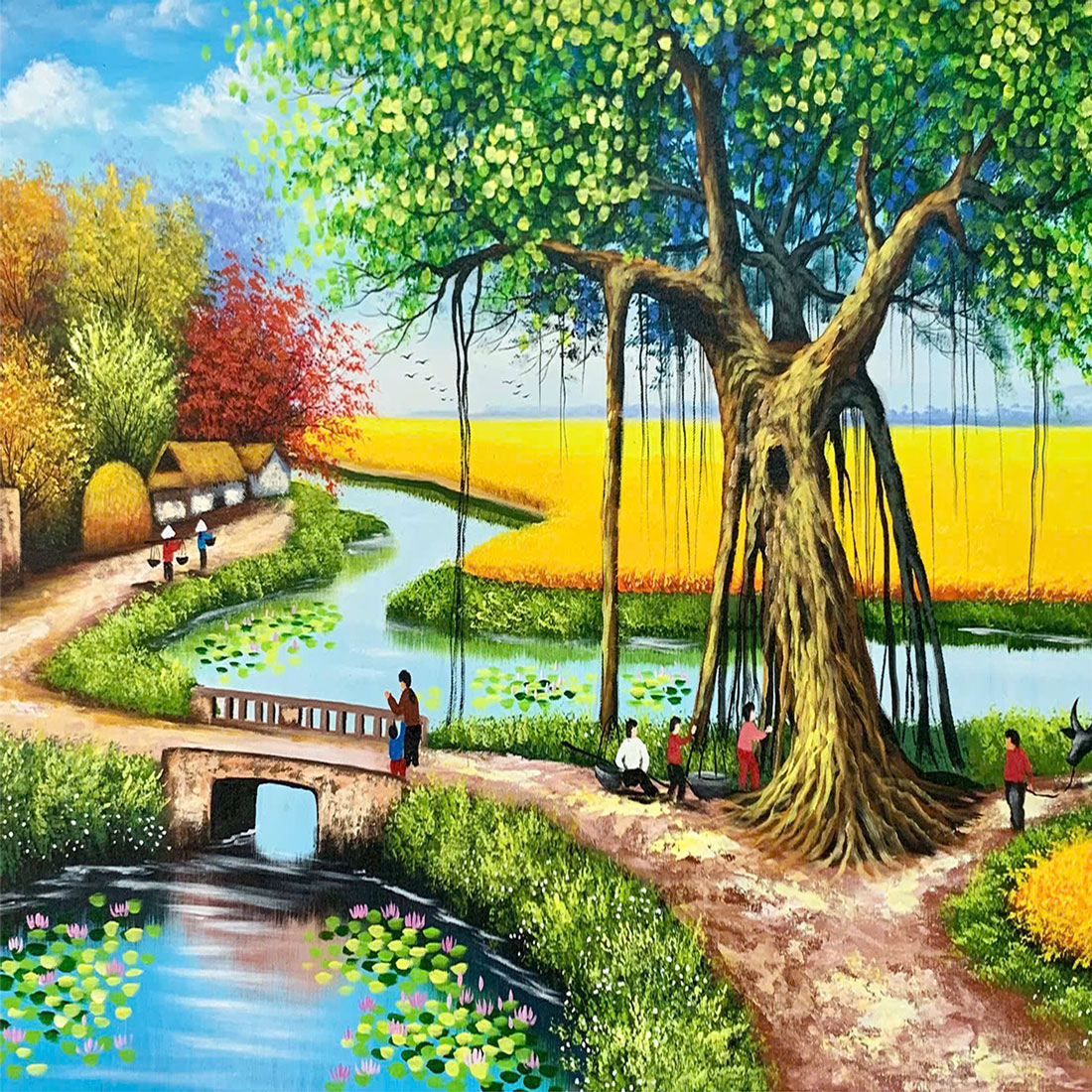 Tranh sơn dầu Đồng Quê