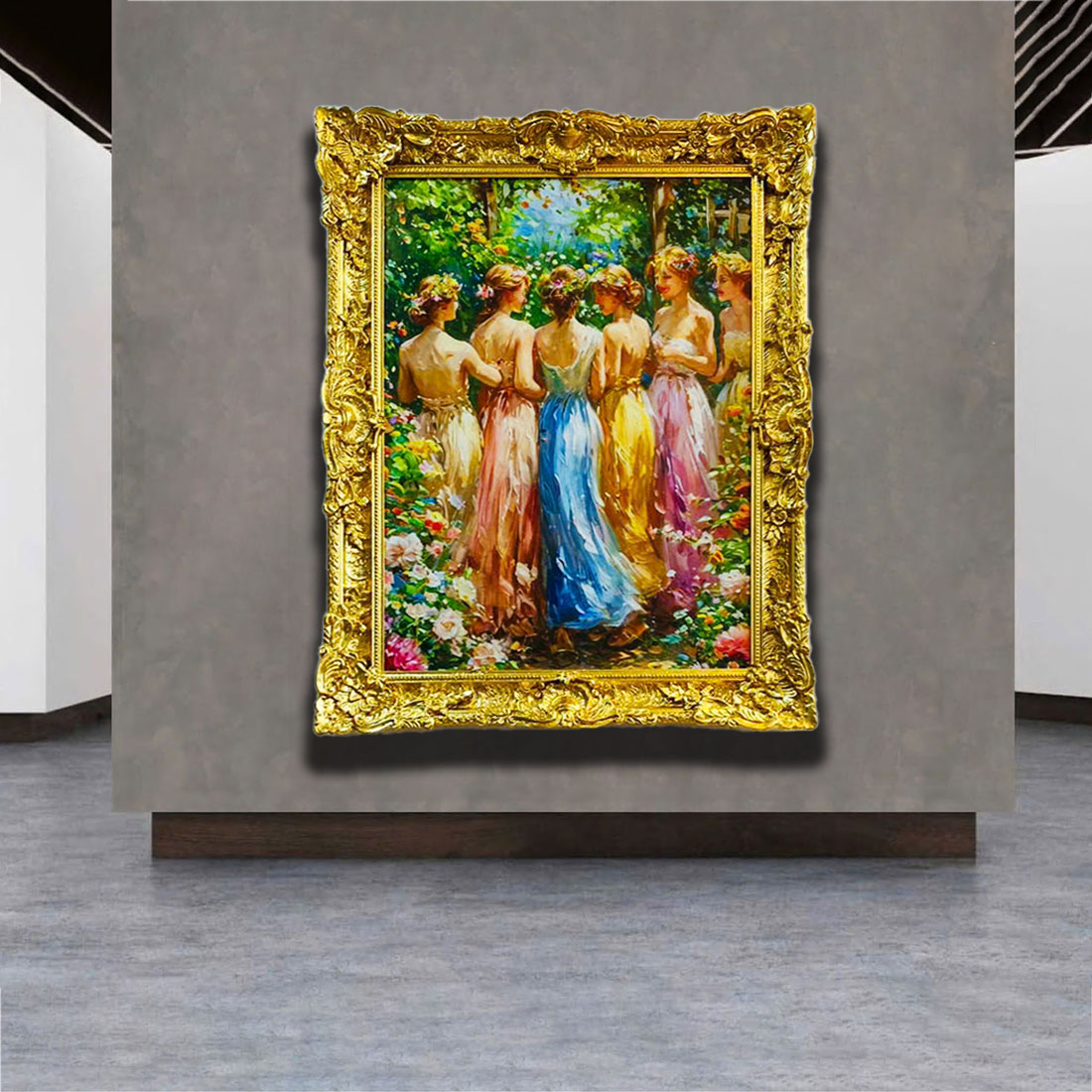 Tranh sơn dầu Dạ Hội Sắc Xuân THH65