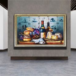 Tranh sơn dầu Tiệc Vang Châu Âu THH49