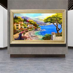 Tranh sơn dầu Ven Biển Địa Trung Hải THH42